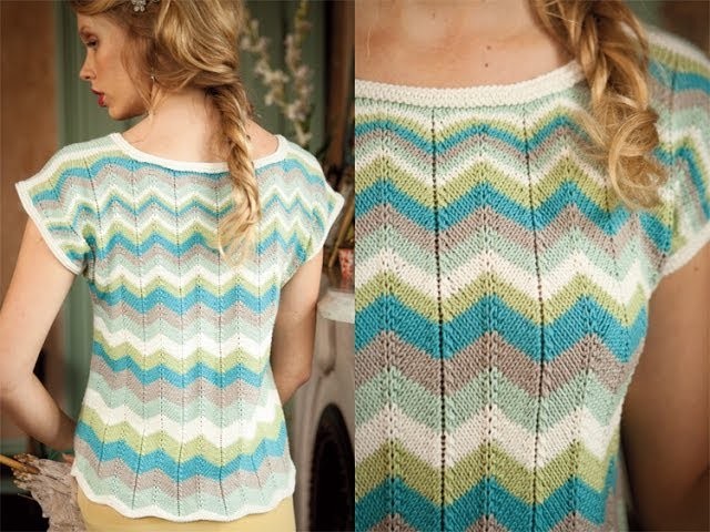 #6 Color Zig-Zag Top, Vogue Knitting Spring.Summer 2012