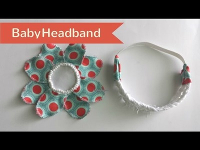 Baby Headband: Fabric Flower with Beading