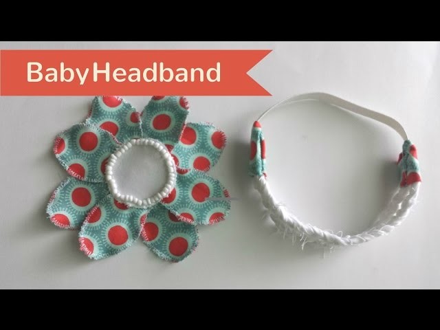 Baby Headband: Fabric Flower with Beading