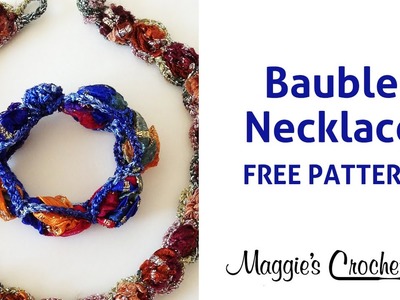 Bauble Necklace Crochet Free Pattern Right Handed