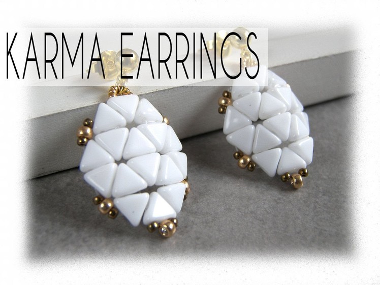 Beading Ideas - Karma earring with kheops beads