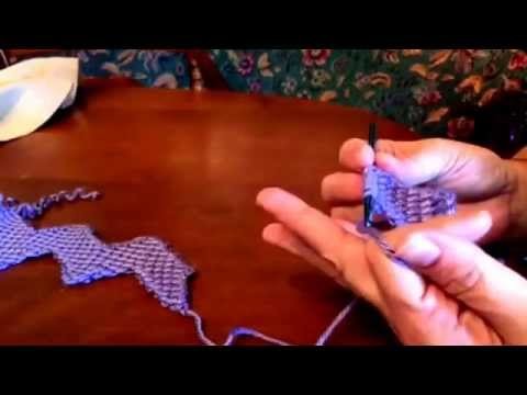 Chevron Tunisian Crochet  -chevron pattern tutorial