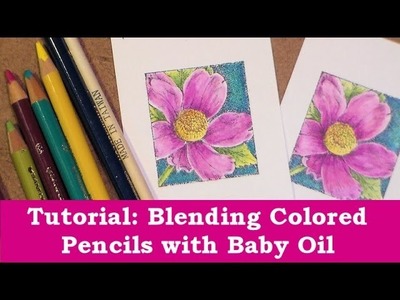 Colored pencil baby oil blending tutorial