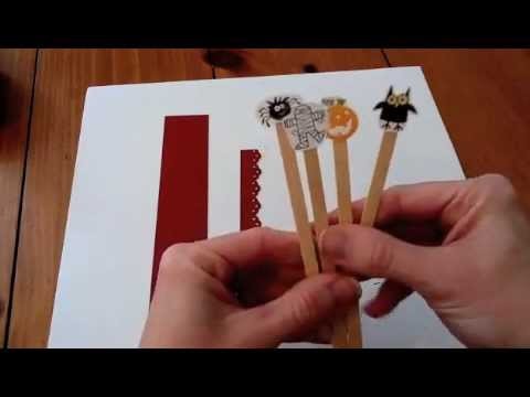Cool paper Crafts: How to Make a Halloween Puppet Show Card