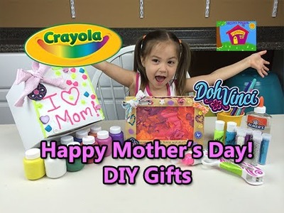 CRAYOLA DIY GIFTS Kids Can Make for Mother's Day Birthdays & More Surprises - PlayDoh DohVinci