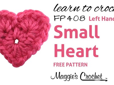 Crochet Easy Small Heart How To - Left Handed