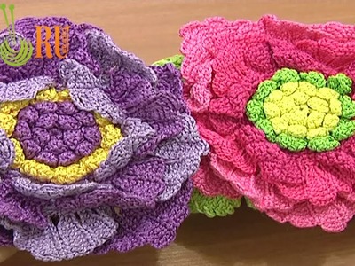 Crochet Large Flower Tutorial 62 Part 2 of 3 Crochet Large Petals In Rows