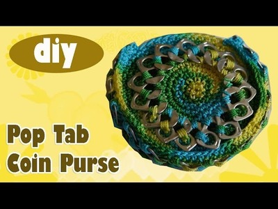 DIY: How to crochet a coin purse with aluminum pop tabs Part 2 - Recycle Project
