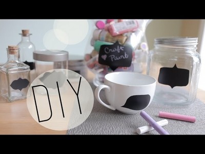DIY How to Make Chalkboard Containers for Home Organization by ANNEORSHINE