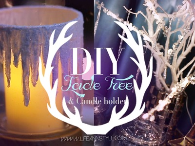 DIY Icicle Branches & Frosted Candle Holders | #DIYMAS | ANNEORSHINE