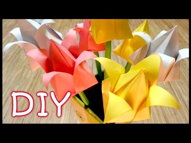 DIY Paper Tulips - How to Make an Origami Tulip
