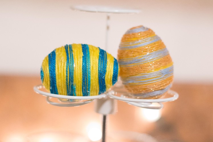 DIY String Covered Decorated Easter Eggs!