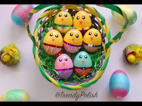 DIY Water Marble Chick Easter Eggs (Using Nail Polish!)
