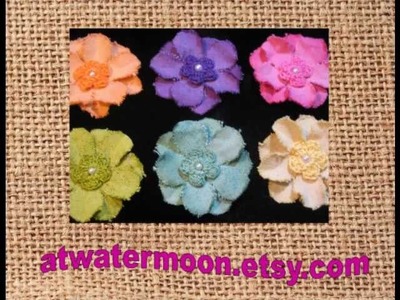 Fabric flowers & crochet flowers