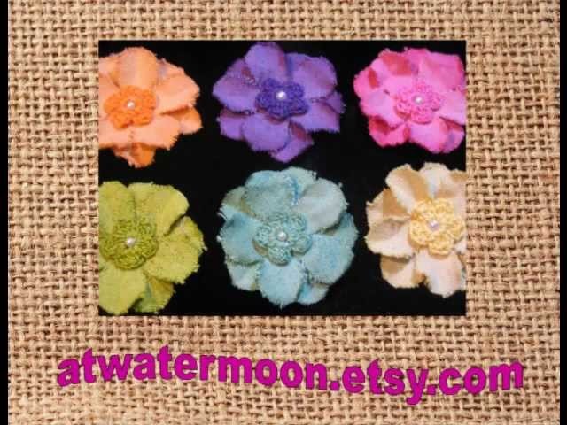 Fabric flowers & crochet flowers
