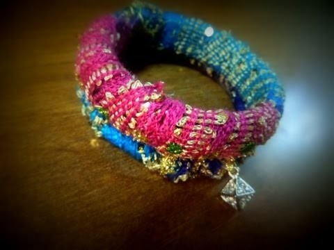 Fabric Wrapped Bangle Bracelet Tutorial. DIY Fabric Bangles