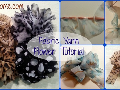 Fabric Yarn Flower Crochet Tutorial