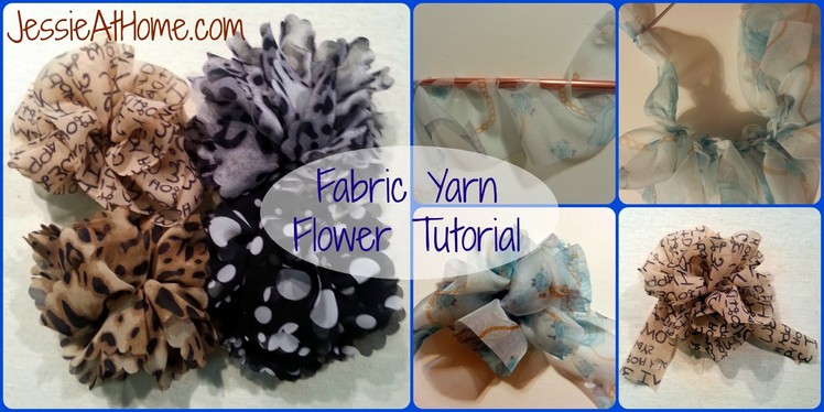 Fabric Yarn Flower Crochet Tutorial