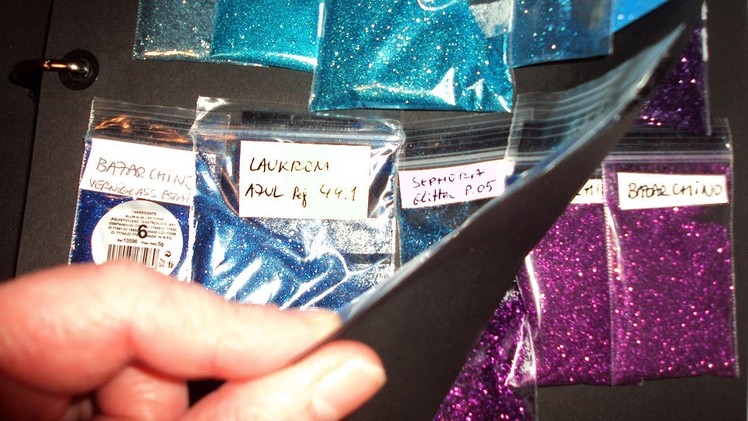 Glitter storage DIY. Haz tu archivador para purpurina