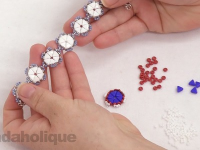 How to Bead Weave a basic flower using the Kheops Par Puca Beads