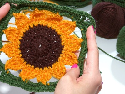 HOW TO CROCHET A SUNFLOWER AFGHAN STEP BY STEP TUTORIAL