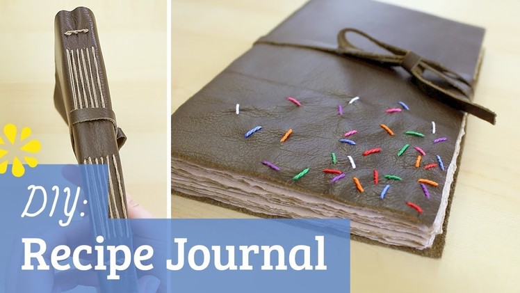 How to Make a Book: Leather Recipe Journal