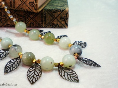 How To Make Leafy Green Serpentine Beads Necklace