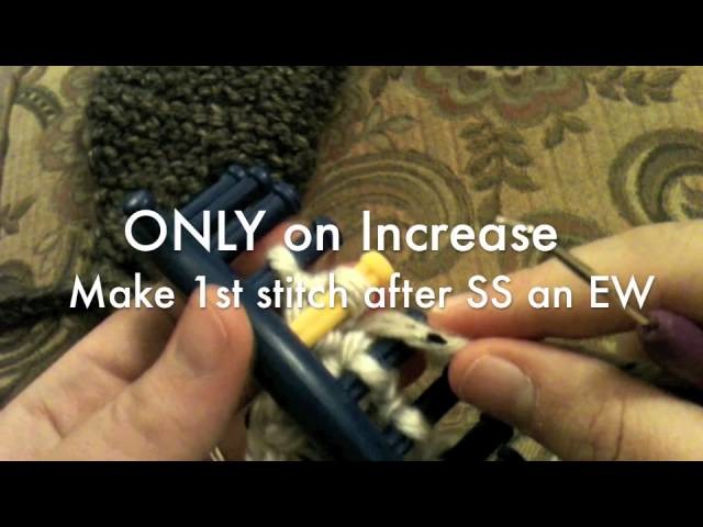 Increase by 1 and Half Stitch or Cleaner garter edge purl