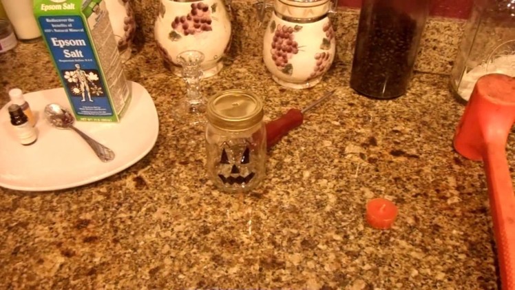 Jus4SweetZ DIY Halloween Mason Jars. . . 3 different ideas.  Party glass, Votive, Candy Jar