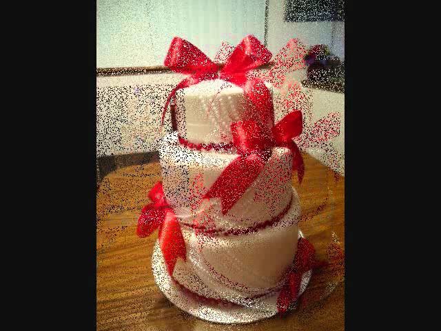 Red Ribbon Cake