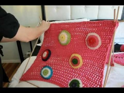 Sewing Crochet Triangles - In the Dog House Pet Bed #7