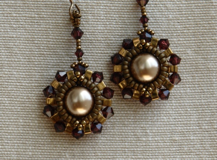 Sidonia's handmade jewelry - Half Tila Earrings tutorial