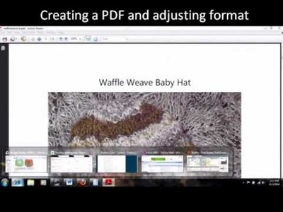 Stop Motion- Writing a Knitting Pattern- Writing and Editing the Waffle Weave Hat Pattern