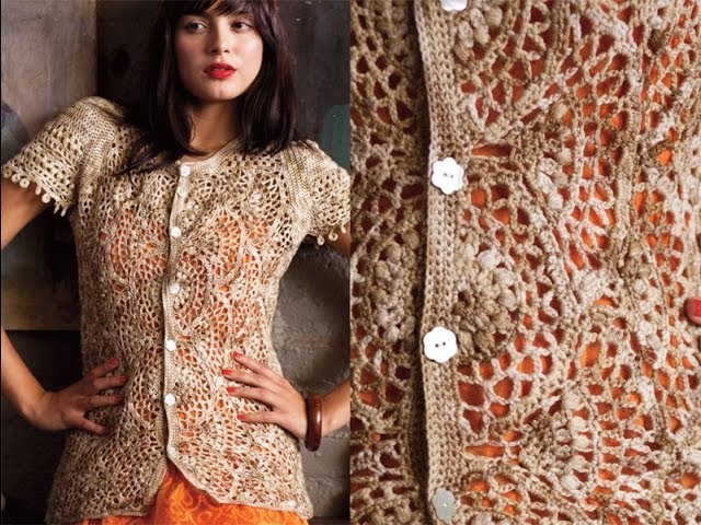 #15 Scallop Stitch Cardi, Vogue Knitting Crochet 2013 Special Collector's Issue