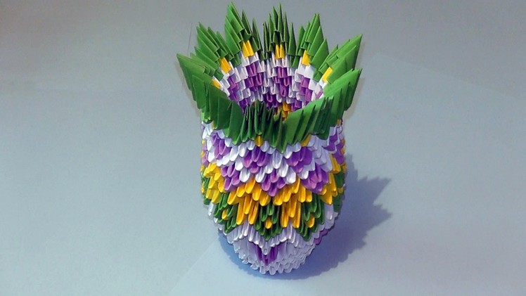 3D origami how to make a vase modular origami tutorial