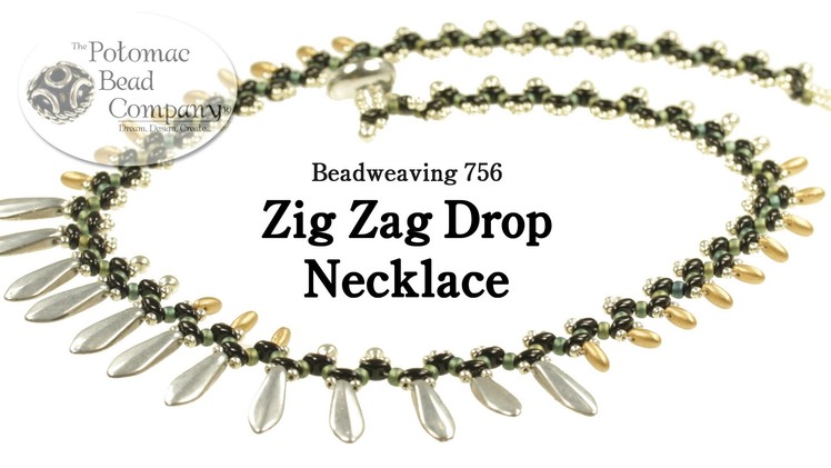 Beadweaving 756 -  Zig Zag Drop Necklace
