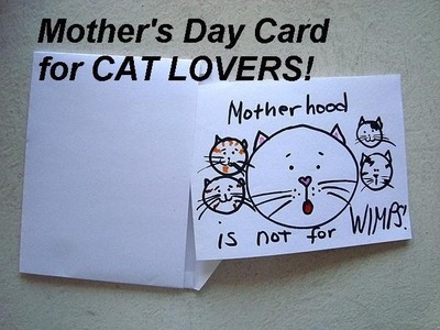 Card making, Cat lovers mother's day card how to diy