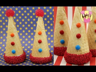 CLOWN PARTY HAT PINATA CONES!  Great for a carnival or circus birthday party theme. surprise inside