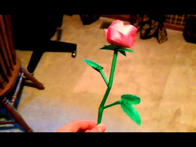 Complete origami kawasaki rose