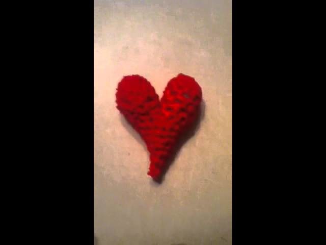 Crochet puffy heart