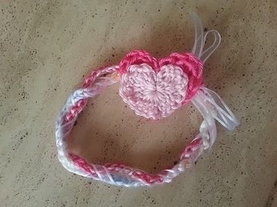 Crochet, to fit any size, super quick and easy heart headband DIY tutorial