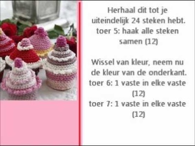 Cupcake haakpatroon - Crochet cupcake pattern