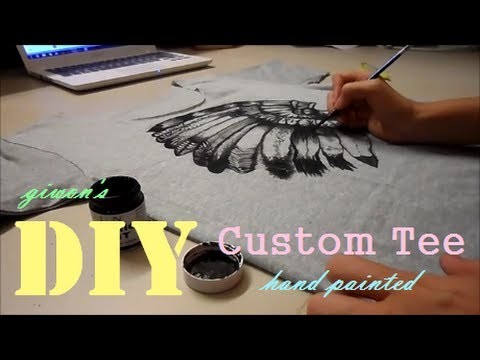 DIY Custom Tee Shirt (Hand Painted) | Giwon