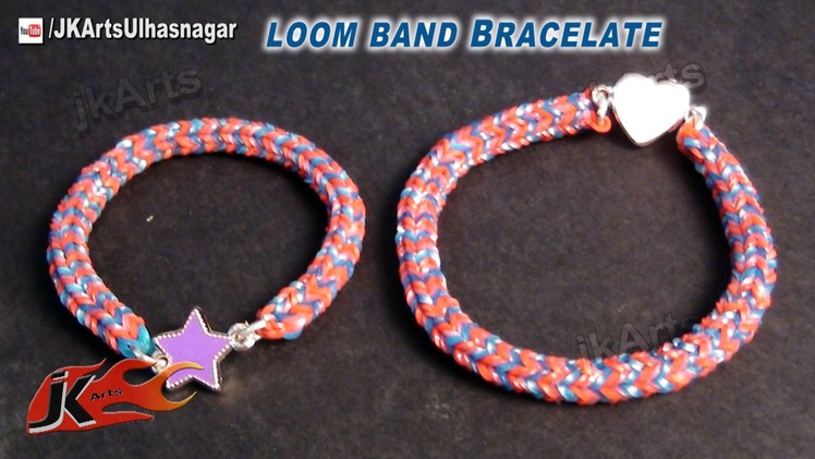DIY Loom Band | Rubber band bracelet  Making- JK Arts  566