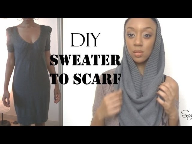 DIY *No Sew* Sweater to Infinity Scarf - SugarStilettosStyle