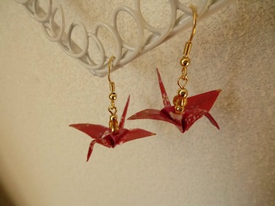 DIY Origami Crane Earrings