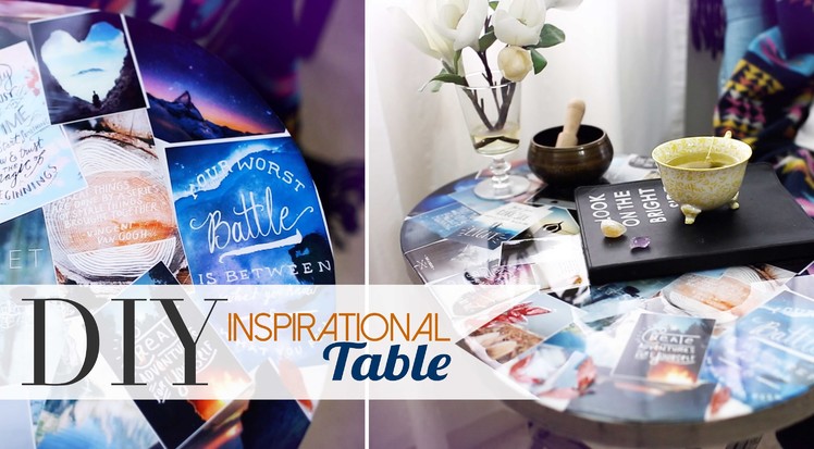 DIY Tumblr Pinterest Collage Table | Home Decor | ANNEORSHINE