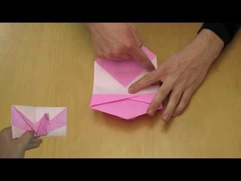 Easy Origami "Pop Up" Bird Card Instructions