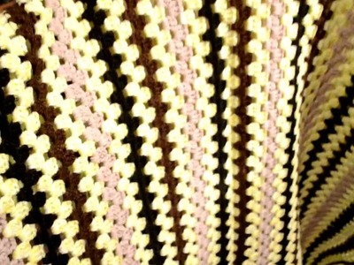 Granny on the straight crocheted blanket