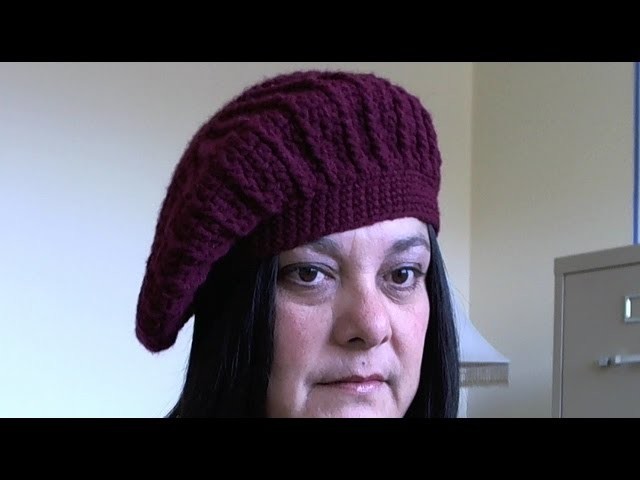 How to crochet beret.slouchy beanie.final video